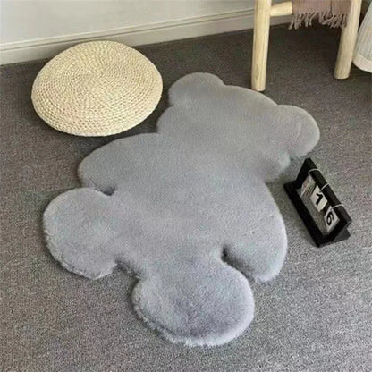 Plush Bear-Shaped Rug – Cute Decorative Carpet for Kids Bedrooms, Playrooms & Nursery Floors