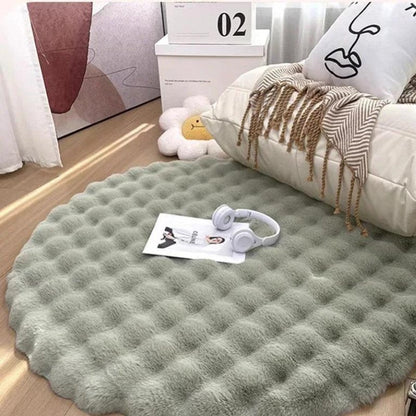 Plush High-Pile Round Rug – Cozy Fluffy Decorative Carpet for Bedroom, Living Room & Home Decor