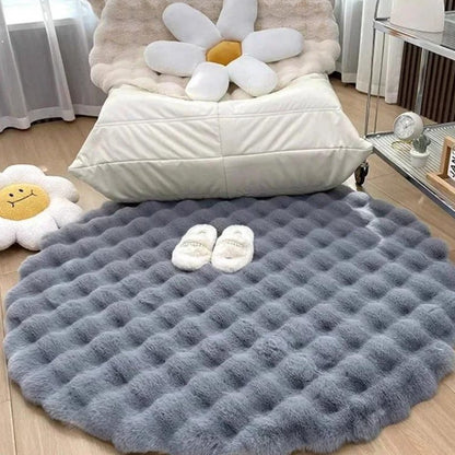 Plush High-Pile Round Rug – Cozy Fluffy Decorative Carpet for Bedroom, Living Room & Home Decor