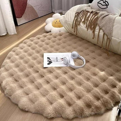 Plush High-Pile Round Rug – Cozy Fluffy Decorative Carpet for Bedroom, Living Room & Home Decor