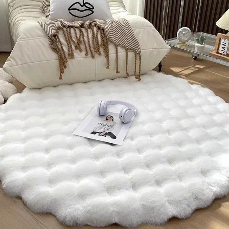 Plush High-Pile Round Rug – Cozy Fluffy Decorative Carpet for Bedroom, Living Room & Home Decor