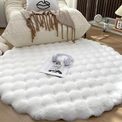 Plush High-Pile Round Rug – Cozy Fluffy Decorative Carpet for Bedroom, Living Room & Home Decor