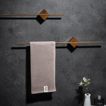 Wooden Bathroom Towel Rack – Rustic Wall Mounted Bar for Towels, Robes & Accessories