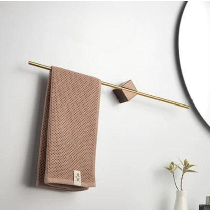 Wooden Bathroom Towel Rack – Rustic Wall Mounted Bar for Towels, Robes & Accessories
