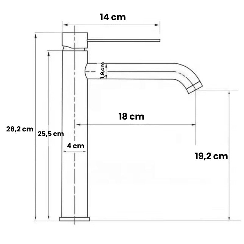 Tatyana Tall Single Handle Bathroom Faucet — Modern Brass Tap for Luxury Bathrooms