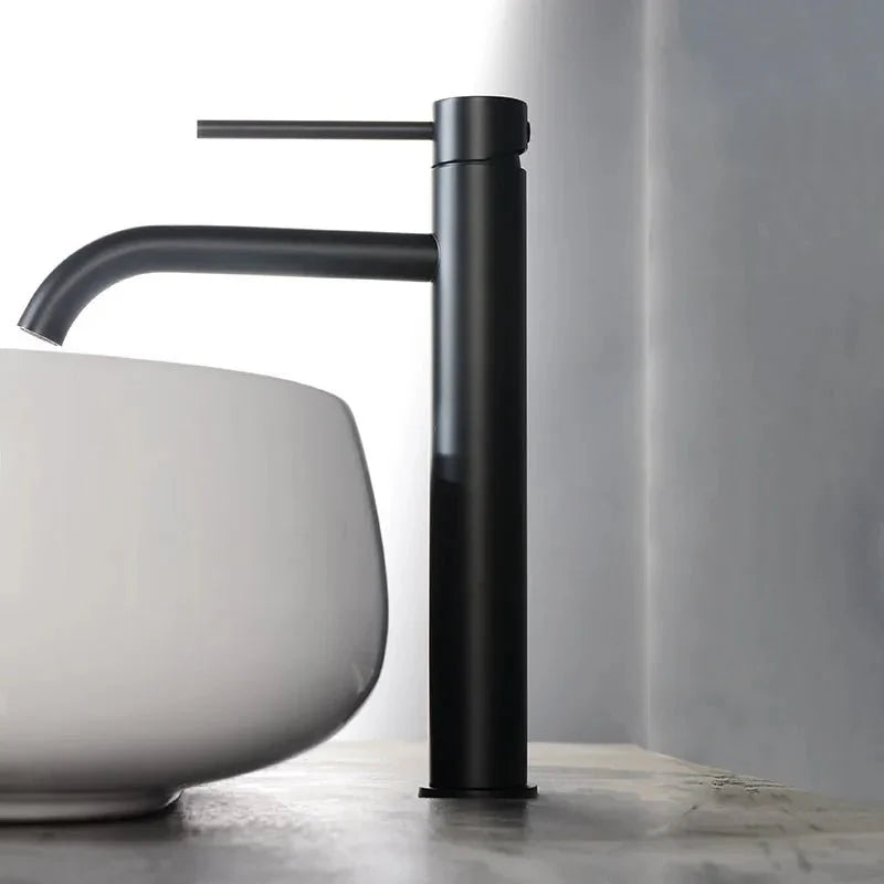 Tatyana Tall Single Handle Bathroom Faucet — Modern Brass Tap for Luxury Bathrooms