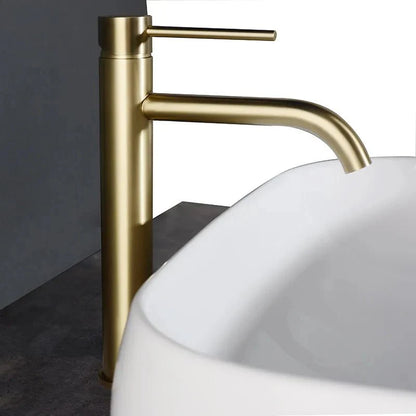 Tatyana Tall Single Handle Bathroom Faucet — Modern Brass Tap for Luxury Bathrooms