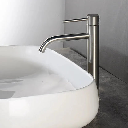 Tatyana Tall Single Handle Bathroom Faucet — Modern Brass Tap for Luxury Bathrooms
