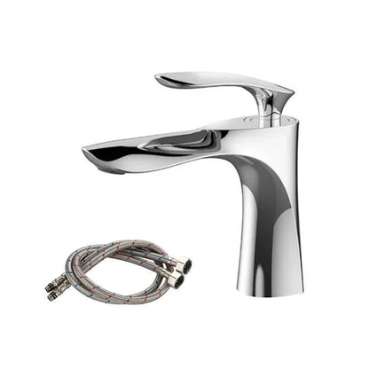 Irina Single Lever Bathroom Faucet – Modern Chrome Mixer Tap for Sink, Durable & Easy Installation