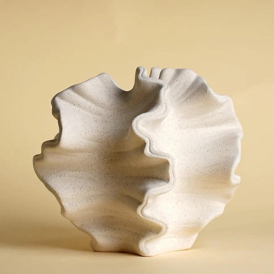 Organic Ceramic Wave Vase