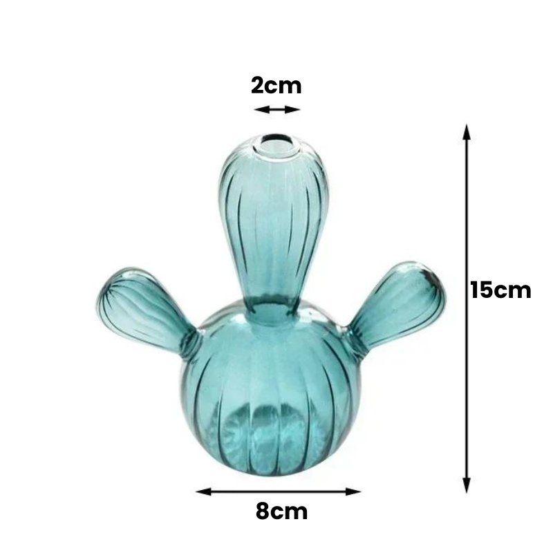 Decorative Glass Plant Vase – Cactus Style