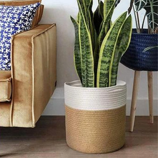 Decorative Fabric Plant Pot – Cotton Rope
